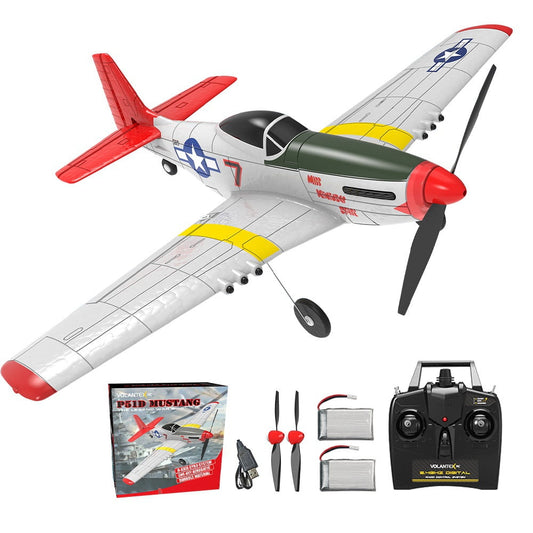 2.4G 4CH P51D Mustang Remote Control Plane with Xpilot Stabilization System One Key Aerobatic RC Airplane