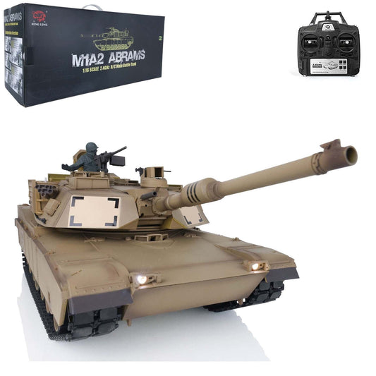 1/16 Henglong TK7.0 M1A2 Abrams RC Tank 3918 IR Combat BB Airsoft Smoke Engine Sound Battery