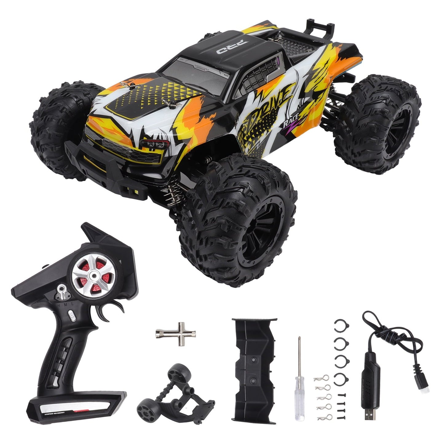 1:16 RC Off Road Truck 4 Wheel Drive with 2840 Motor 35A ESC 2.4G RC Car for Outdoor Over 14 Years