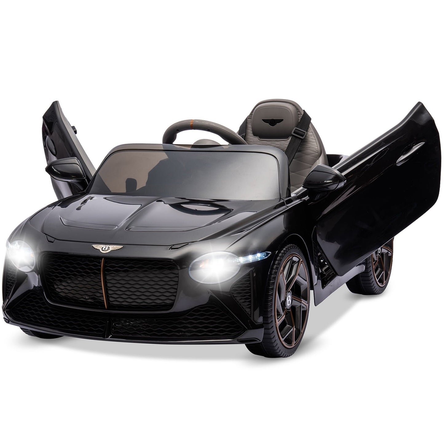 12V Ride on Toy Car, Licensed Bentley Electric Car, Remote Control, 2 Speeds, Kids Cars to Drive Battery Powered Wheels
