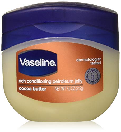 Vaseline Rich Conditioning Petroleum Jelly, Cocoa Butter 7.5 Ounce (Pack of 8)