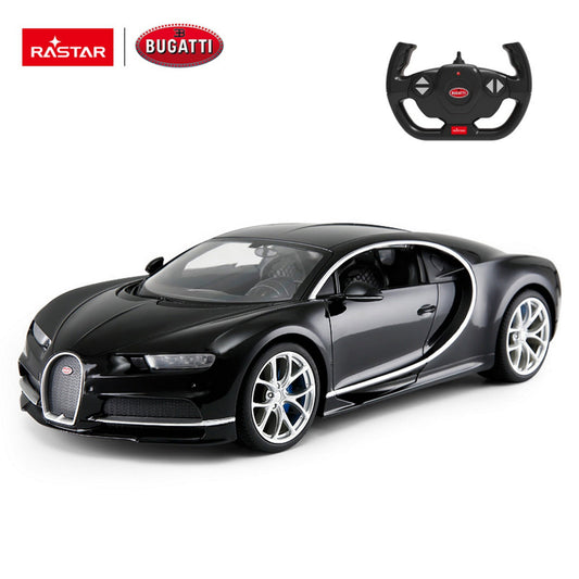 1:14 Rastar Bugatti Chiron RC Luxury Sports Car Dual Power Rechargeable 2.4 Ghz (Black)