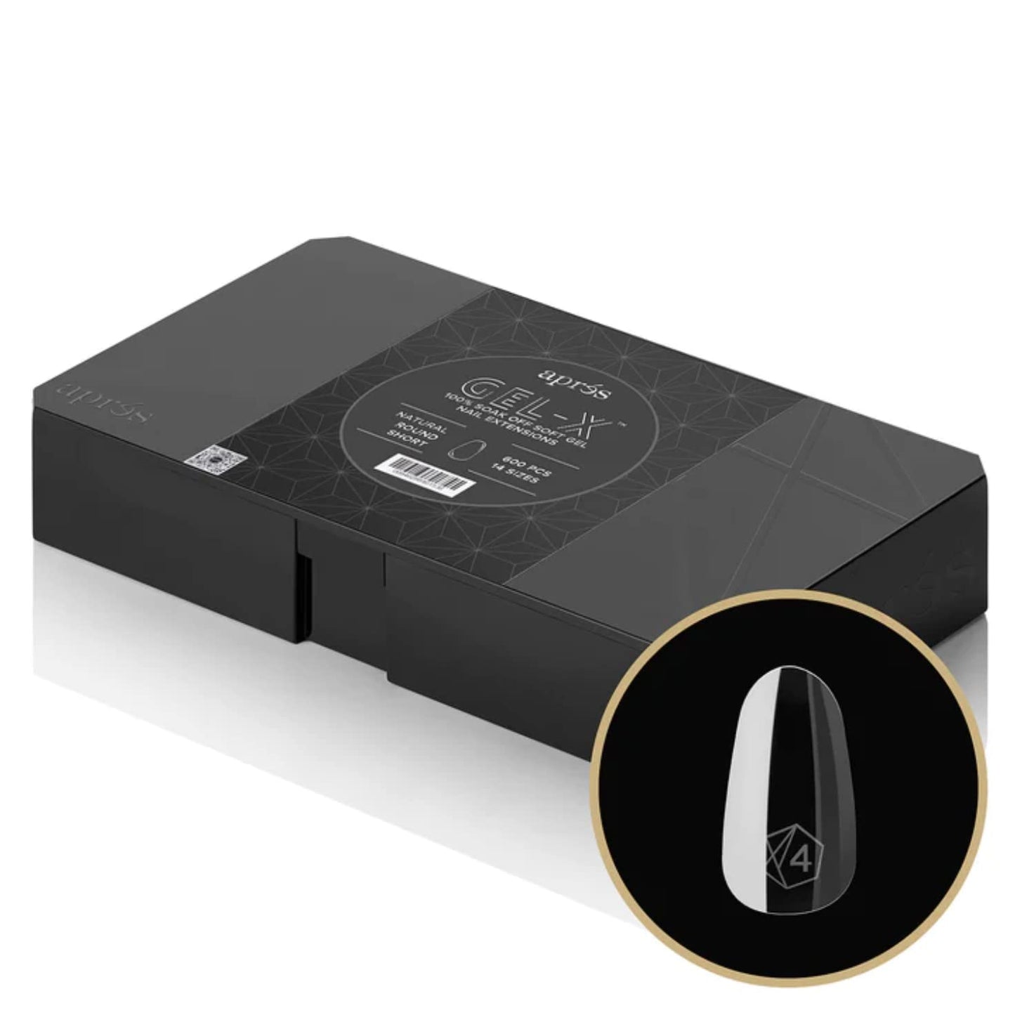 Apres Gel-X Natural Round Medium 2.0 Box of Tips 14 sizes 600 PCS