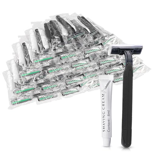 (100 Pack) Kheoxusa Black Disposable Razors,Disposable Razors,Disposable Razors For Women,Mens Disposable Razors,Bulk Razors Disposable Individually Wrapped,Disposable Razors Black for Men,Women-Black