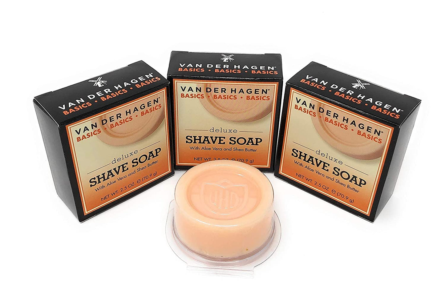 Van der Hagen Deluxe Shave Soap - 2.5 oz - 3 pk