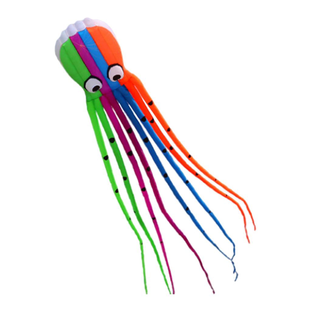 8M Octopu with 30M String Garden Activities Tool Nylon 800x110cm Huge Parafoil for Beginners Adults Kids Beach Park Outdoor Fun Colorful
