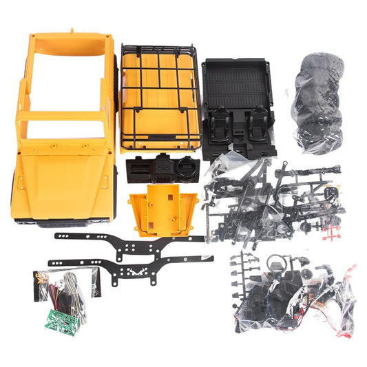 1:12 Scale MN98 Model Version 4WD Vehicle Climbing Car RC Car s High with Roof Rack Hobby Grade DIY Part Set Yellow