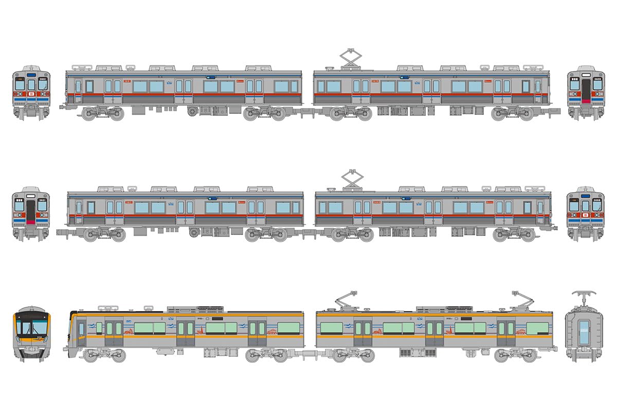 Tomytec Japan Railway Collection Keisei Electric Railway Type 3600 & 3100 6-Car Set Diorama Supplies