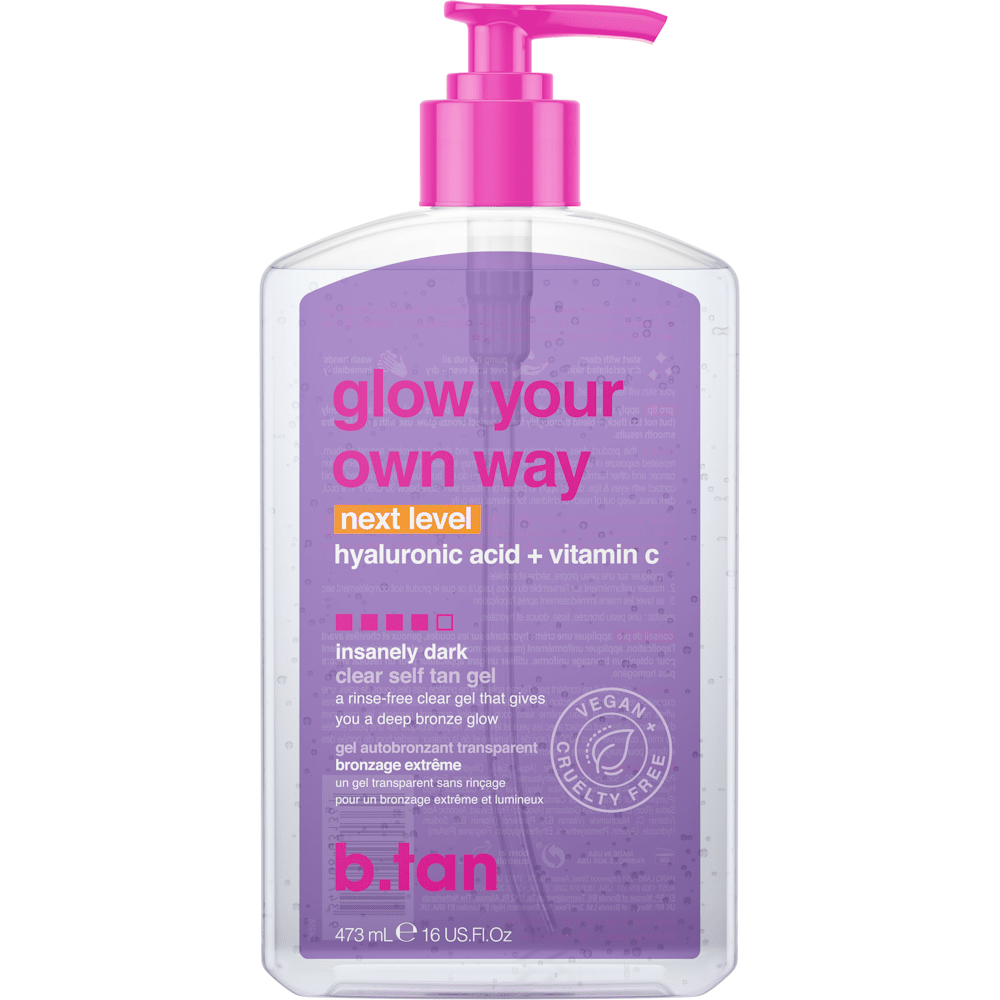 b.tan Clear Self Tan Gel 473mL - glow your own way next level