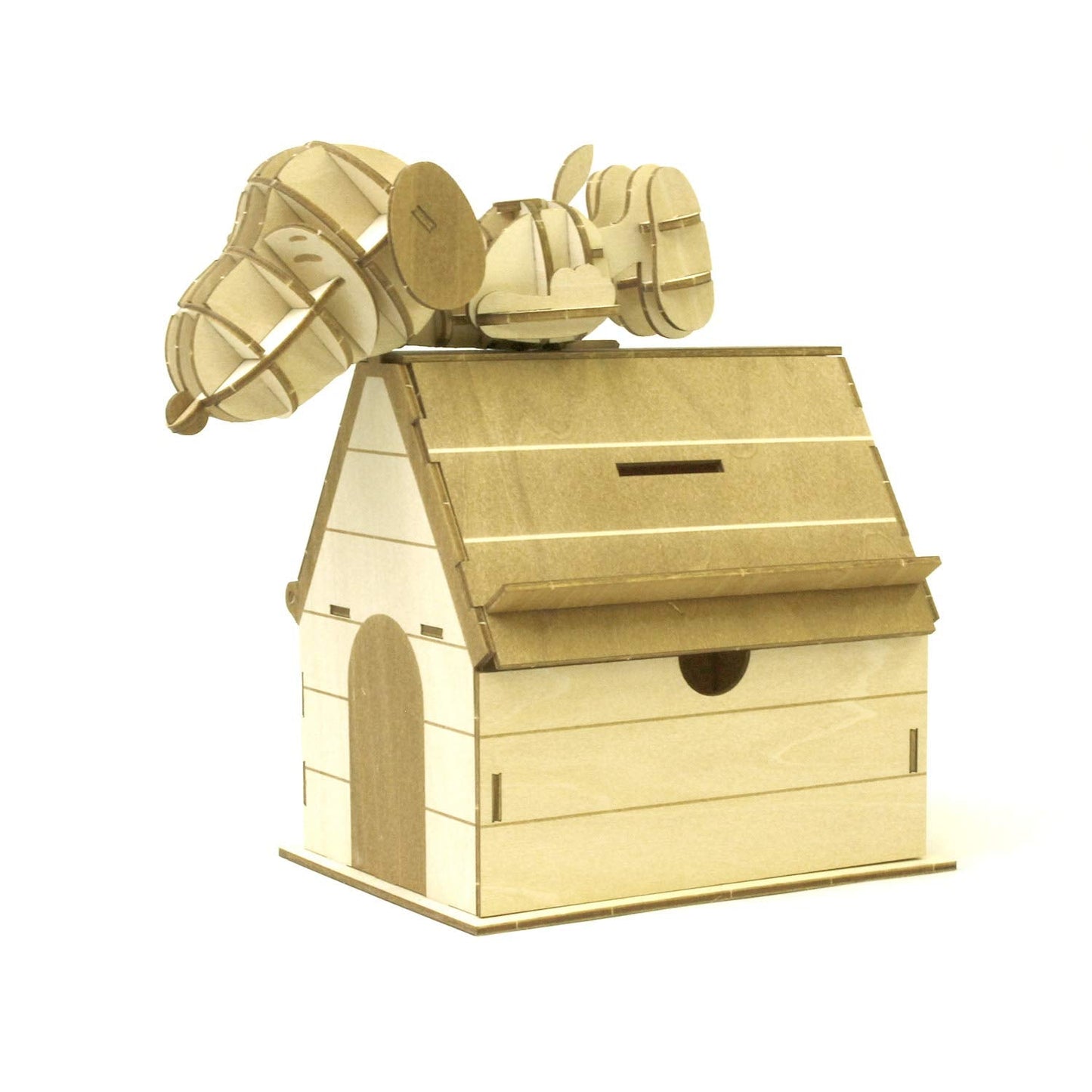 A-ZONE - Wooden Art Ki-Gu-Mi Snoopy Coin Bank