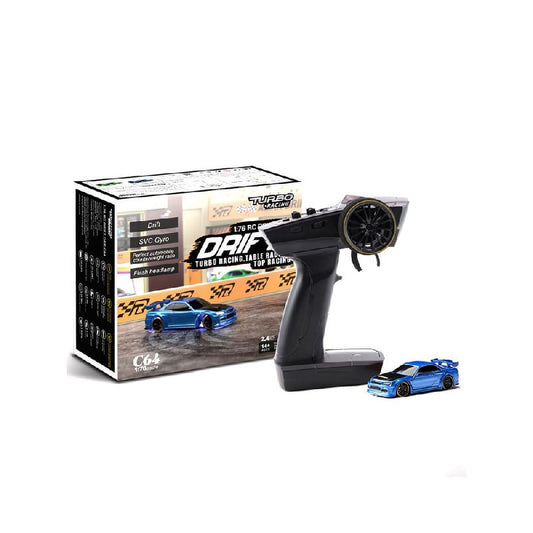 1:76 C64 Drift RC Car With Gyro Radio Full Proportional Remote Control Car