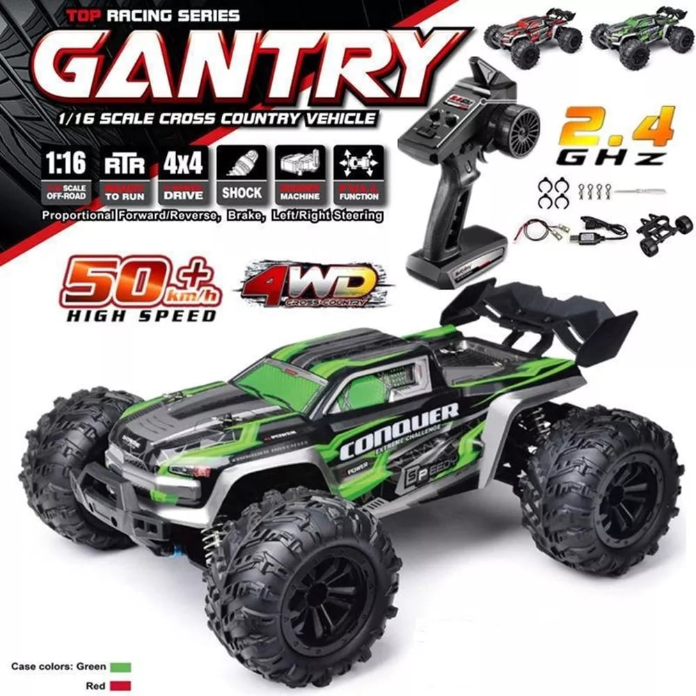2023 New 1:16 Scale Large RC Cars - 50km/h High Speed Off-Road Monster Truck for Boys - Remote Control Car 2.4G 4WD