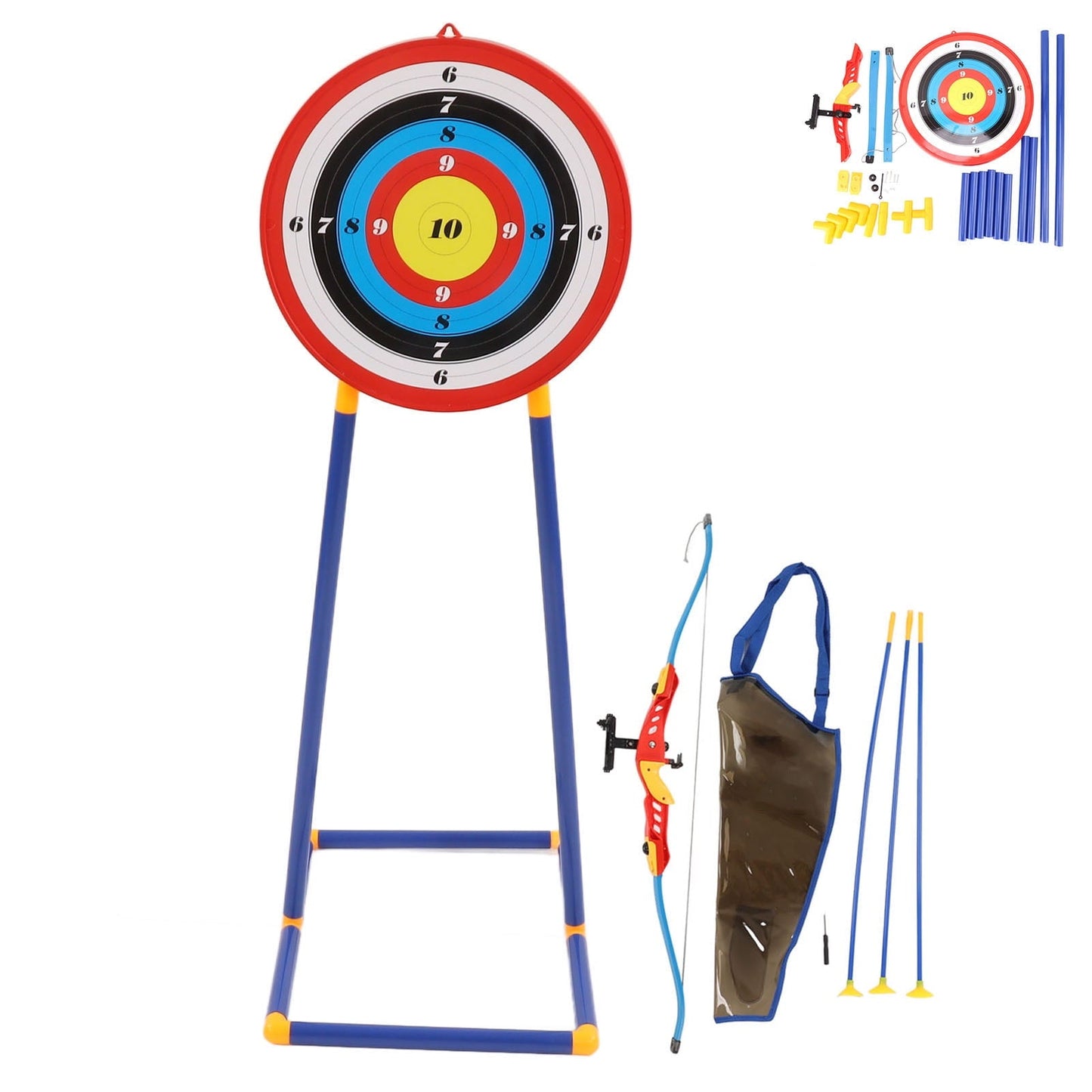 2024 Kids Bow Arrow Set Simulation Suction Arrowheads Children Archery Training Toy with Detachable Standing Target