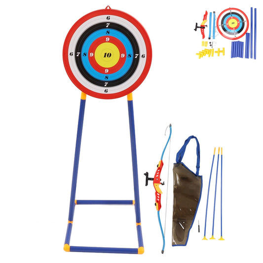 2024 Kids Bow Arrow Set Simulation Suction Arrowheads Children Archery Training Toy with Detachable Standing Target