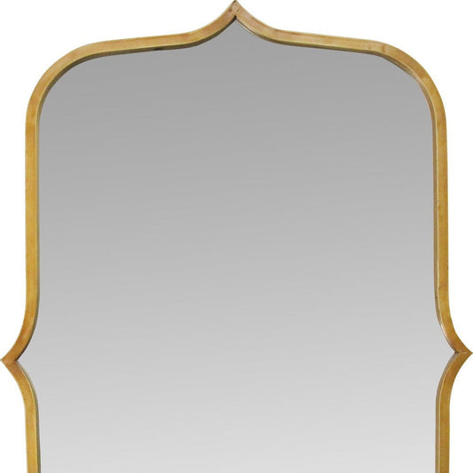 Antiqued Gold Scallop Framed Mirror