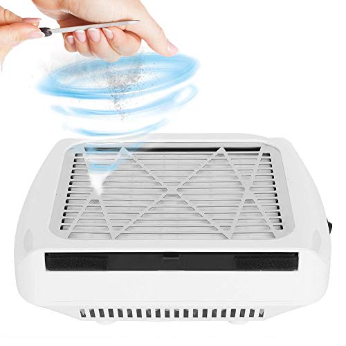 zjchao 80W Nail Dust Collector, Nail Dust Suction Fan Nail Vacuum Cleaner with Filter for Nails Fan Professional Manicure Pedicure Art(US)