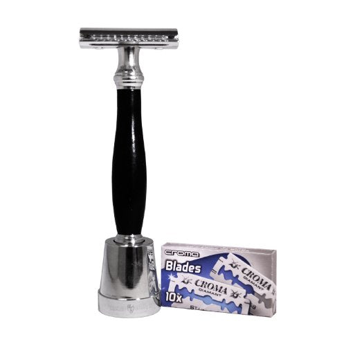 The Konig Double edge safty razor Razor by Luxury Barber best wet shaving starter kit gift set for men