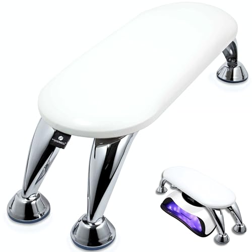 Arm Rest for Nails Tech - Nail Arm Rest, Manicure Hand Rest, Hand Rest for Nails Tech, Nail Arm Rest for Nail Tech, Nail Hand Rest Stand, Nail Stuff for Nail Techs, Reposabrazos Para Manicura(White)