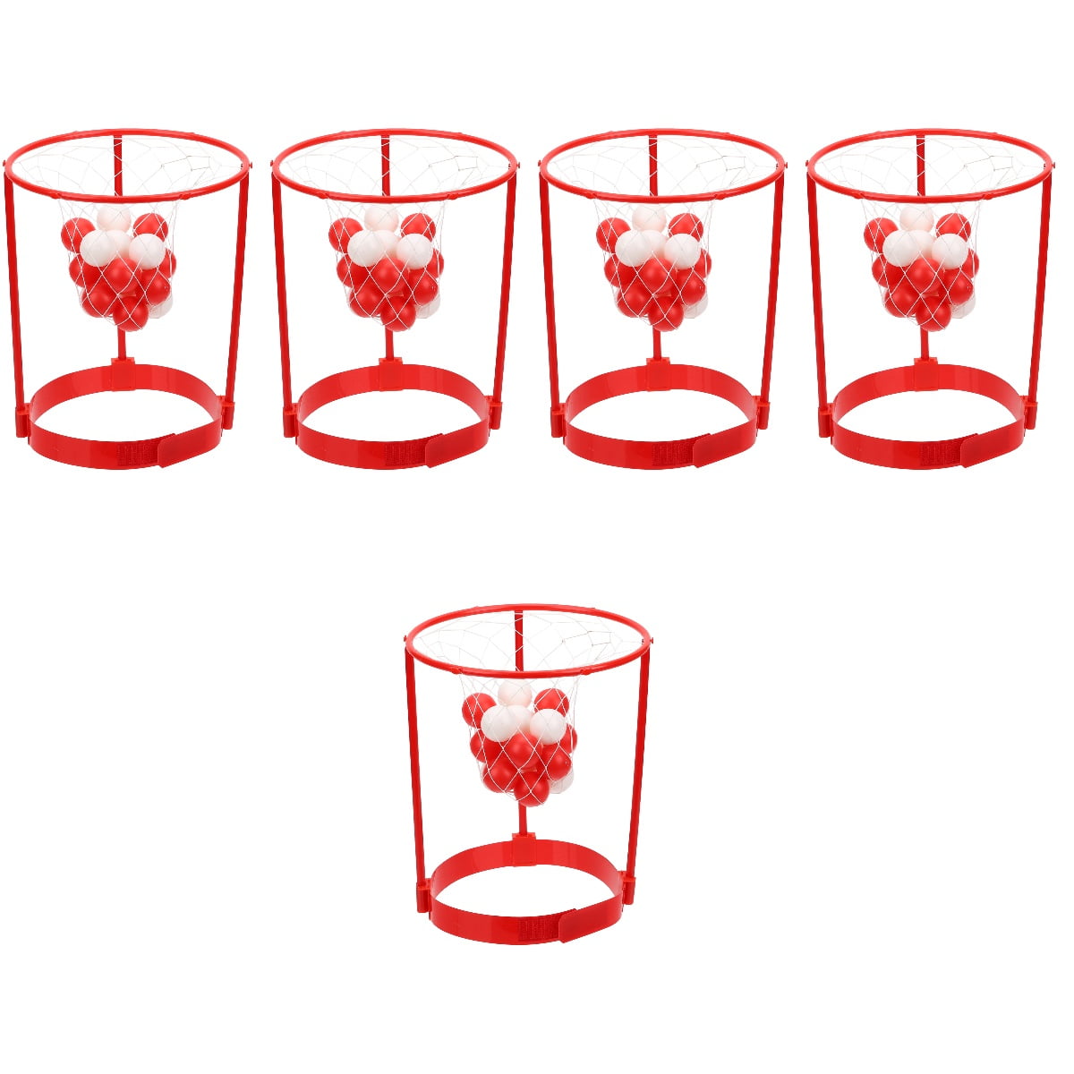 5 Sets of Balls Throwing Toy Basketball Headband Game Party Game Supplies for Family