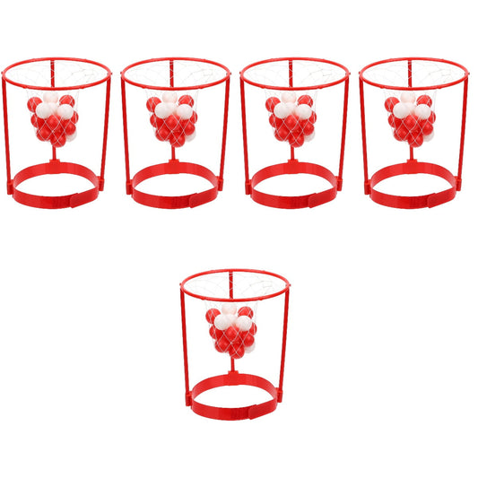 5 Sets of Balls Throwing Toy Basketball Headband Game Party Game Supplies for Family