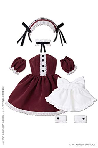 50 Collection Fao090 [For 48/50Cm Dolls] Azo2 Lolita Maid Dress Set Bordeaux