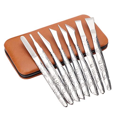 Antilog 8pcs Foot File Foot Scraper, Dead Skin Horny Remover Foot Callus Shaver Pedicure Tool Set Stainless Steel Foot File