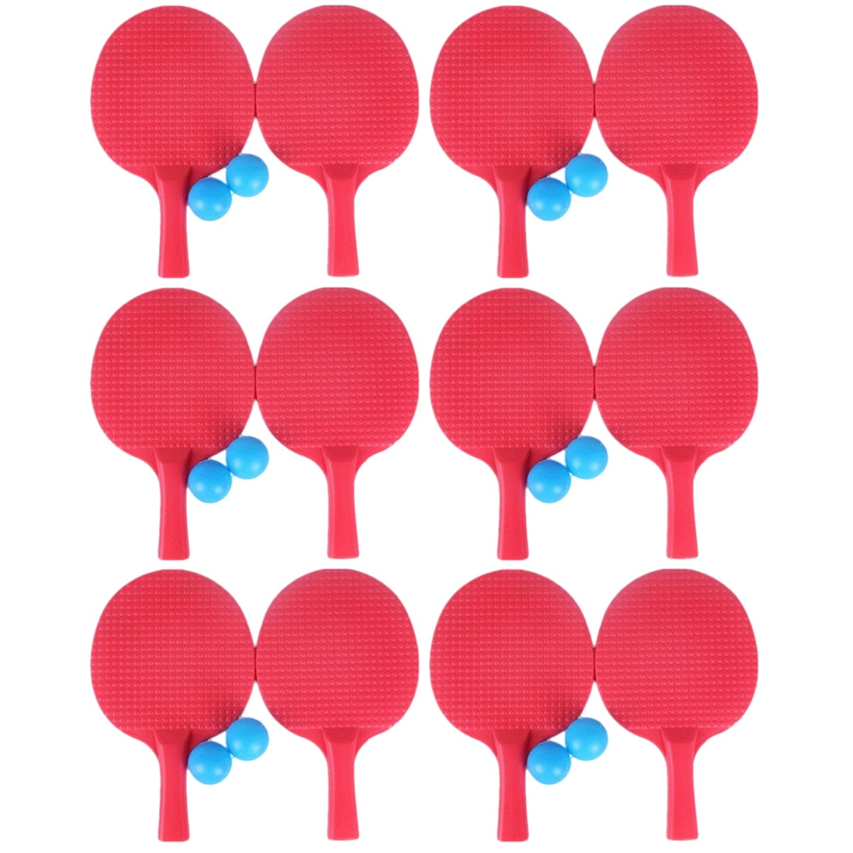 6 Sets Toy Outdoor Sports Equipment Pong Paddles Kids Tennis Racket Outdoor Tennis Racket Pingpong Outdoor Red Child
