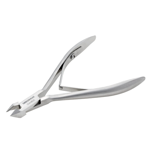 Tweezerman Professional Stainless Steel Rockhard Cuticle Nipper 1/2 Jaw (ZW-3196-P)
