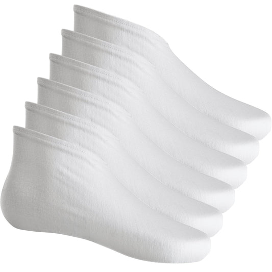 3 Pairs Cotton Moisturizing Socks Cosmetic Therapy Socks Lotion Socks Spa Overnight Absorbing Socks for Dry Cracked Feet White Moisture Enhancing Socks for Women and Men