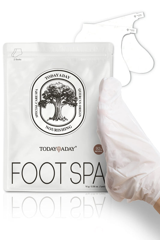 TODAYADAY Moisturizing Foot Mask for Dry Cracked Feet 5 Pairs | At Home Foot Spa Kit | Foot Gloves that Remove Dead Skin | Pedicure Supplies & Foot Care Products | Foot Care for Women & Men