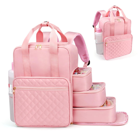 Yokilly Nail Polish Organizer Case, Nail Organizers and Storage Holds 96 Nail Polish and Nail Lamp, Large Nail Polish Storage Organizer with 3 Removable Nail Box