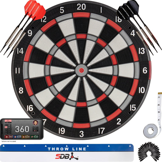 Accudart SDBA1 Soft Tip Dartboard with Online Gameplay and Full Color Scoring and Animation