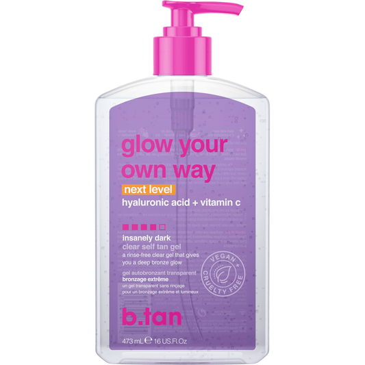b.tan Clear Self Tan Gel 473mL - glow your own way next level