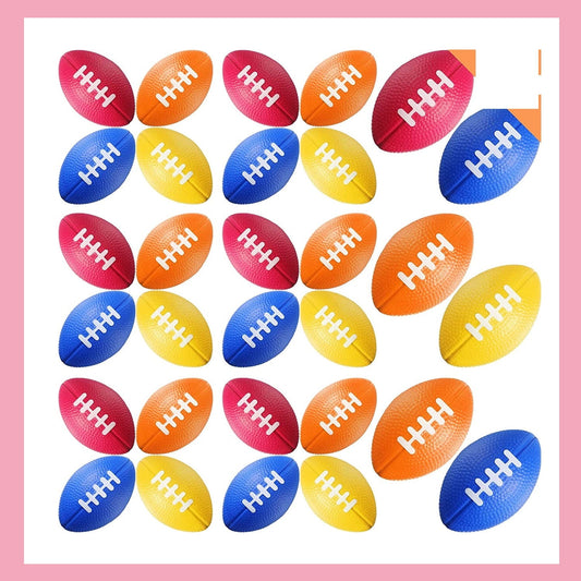 100 Packs Mini Football Sports Stress Ball small Foam Footballs Mini Sports Ball Football for Kids Adults Small Foam Relief Balls